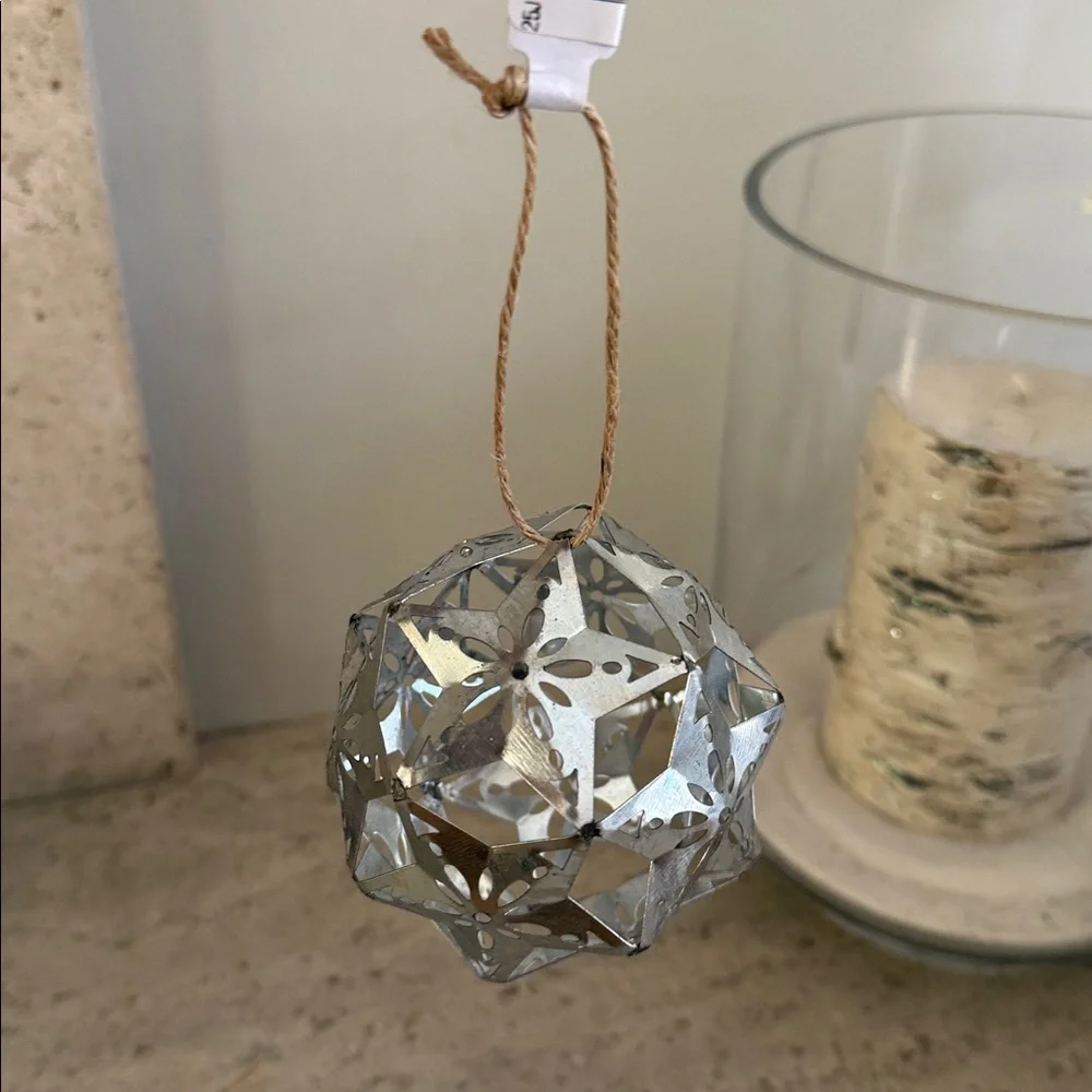 West Elm Metal Round Star Ornaments / Set of 3